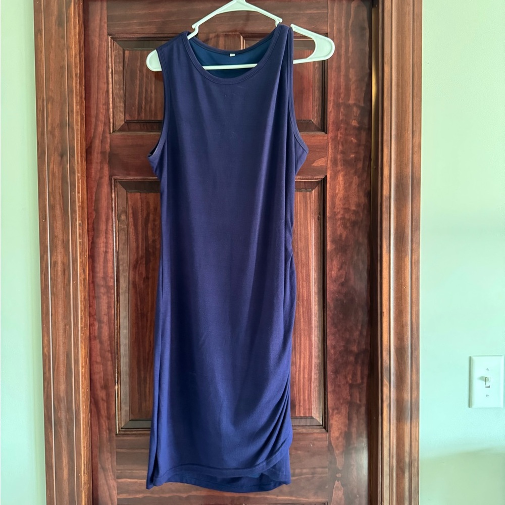 Navy Blue Sleeveless Dress